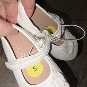 Sugar Kids White Dress Shoes with Bow